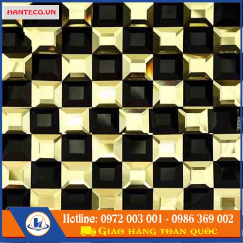 Gạch Mosaic kim cương vát cạnh vàng đen - Thiết Bị Bể Bơi Và Xông Hơi Hanteco - Công Ty TNHH Thương Mại Và Công Nghệ Hanteco Việt Nam